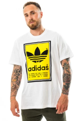 ADIDAS ORIGINALS - Color-Block Logo-Print Cotton-Jersey T-Shirt - Red adidas Originals