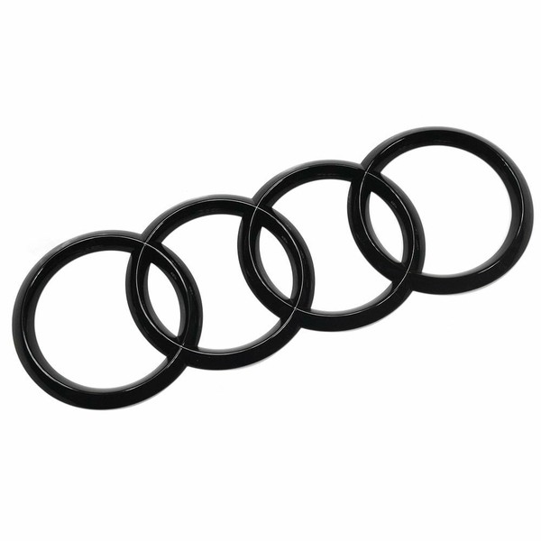 Original Audi A7 (C8) Zeichen Heckklappe Ringe Black Edition Emblem Blackline-image