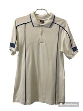 Vintage Men  s-Large Jantzen White 80  s Polo Shirt with Stain