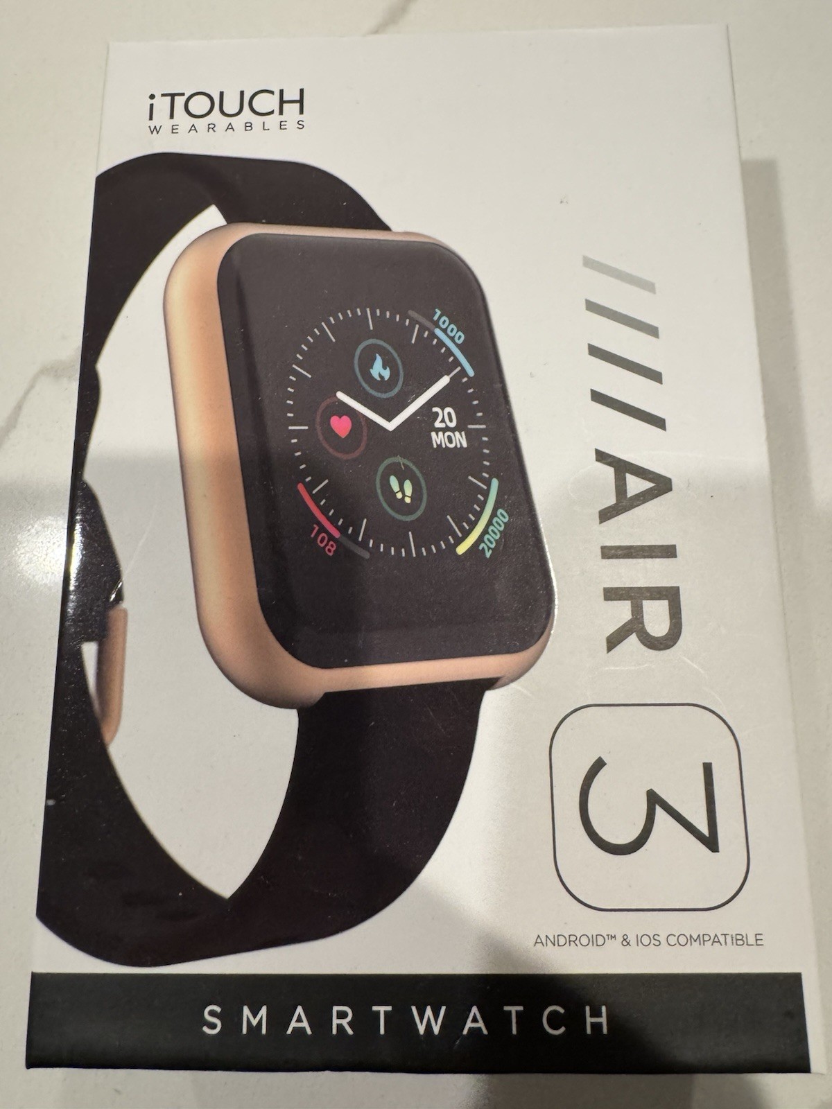 *NEW* iTouch Air 3 Smart watch Fitness Tracker, Black / Rose Gold