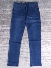 Kenneth Cole Jeans Men's 32 Blue Straight Fit 2 Way Stretch Denim Pants 32x34