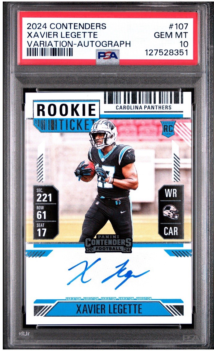 Xavier Legette Panini Contenders #107 Variation-Autograph