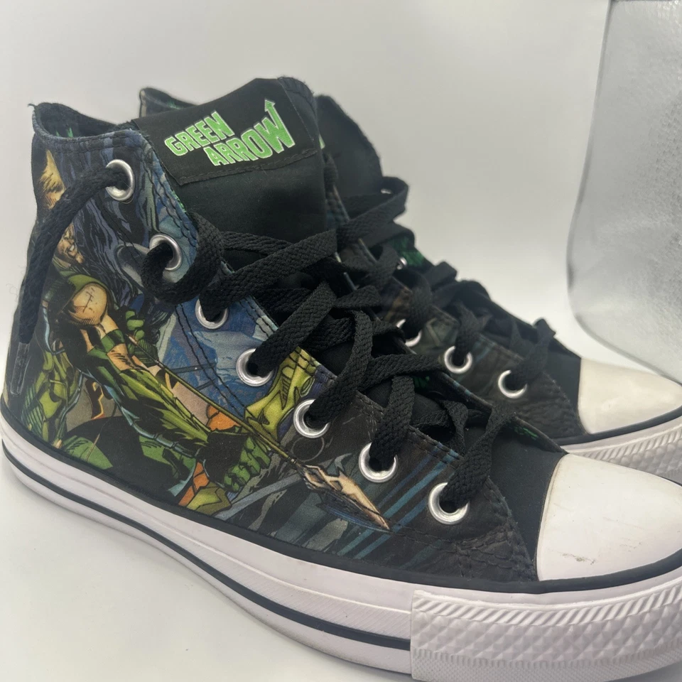 Converse Chuck Taylor All Star DC Comics Green Arrow Sneakers Men 6, Women 8 - Image 2 of 4
