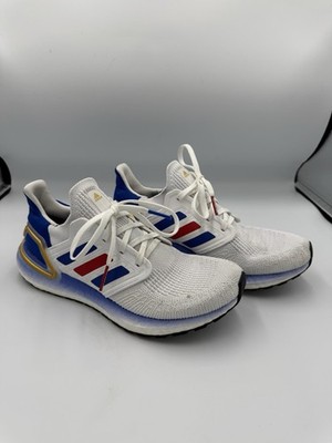 Adidas UltraBoost Men s Size 7 USA RED WHITE BLUE Running Shoes