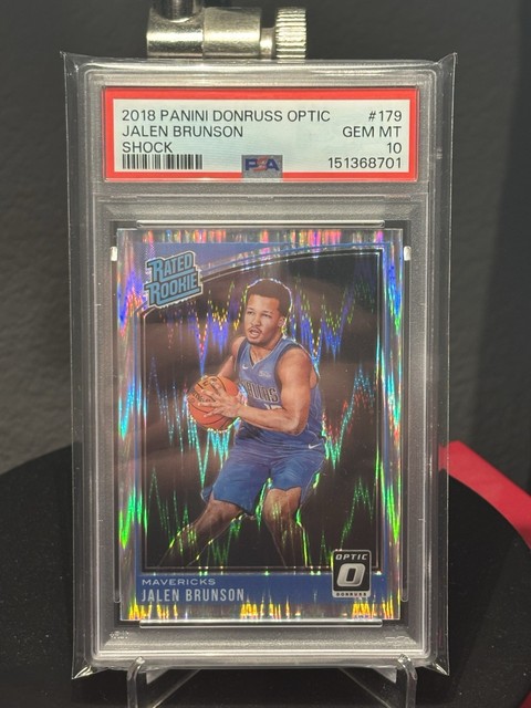 Jalen Brunson 2018 Panini Donruss Optic #179 Shock Rookie RC PSA 10 Knicks FMVP