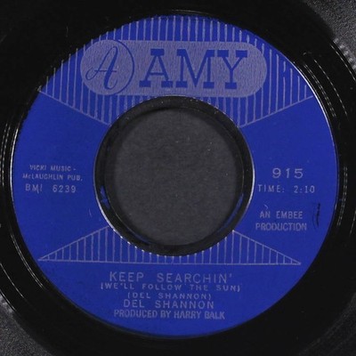 DEL SHANNON: keep searchin' / broken promises AMY 7'' Single 45 RPM