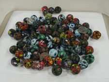 2 Pounds Large Multicolor India Handmade Millefiori Glass Beads Bulk MNP-12B   