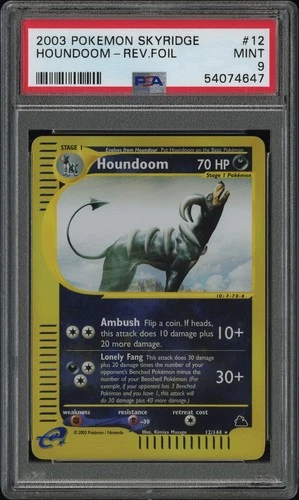 Pokemon Houndoom Reverse Holo Skyridge 12/144 PSA 9 Mint