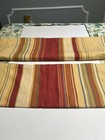 Pair of Pottery Barn Serape Stripe Standard Queen Pillow Shams Red Tan Southwest