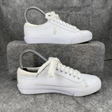 Polo Ralph Lauren Easten II Girl  s Leather Shoes White Size 4 080
