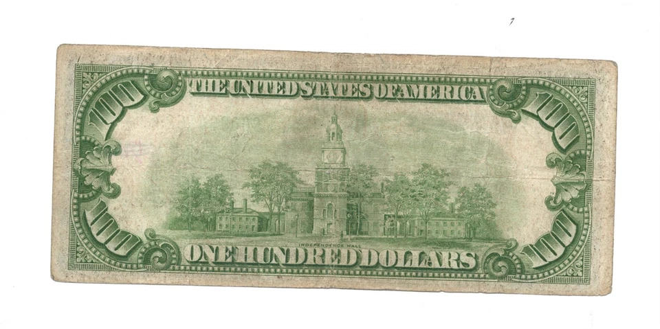 Scarce 1934 $100 Bill Federal Reserve Note Low Serial - Image 2 of 2