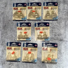 8 Packs Of 2 Gerber Nuk Size 2 Silicone Bottle Nipples Orthodontic Medium Flow