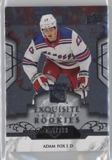 2019 Upper Deck Ice Exquisite Collection Platinum Rookies /399 Adam Fox #R7 0p5z