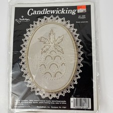 Needle Magic Candlewicking Kit 4006 Pineapple Embroidery Craft Frame Welcome