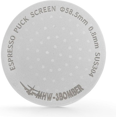 MHW-3BOMBER Puck Screen 58.5mm, 0.8mm Dicke Espresso Sieb für Siebträger, 180µm