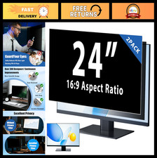 2 Pack 24" Removable Privacy Screen for Monitor - Anti-Glare, UV-Blocking, Blue