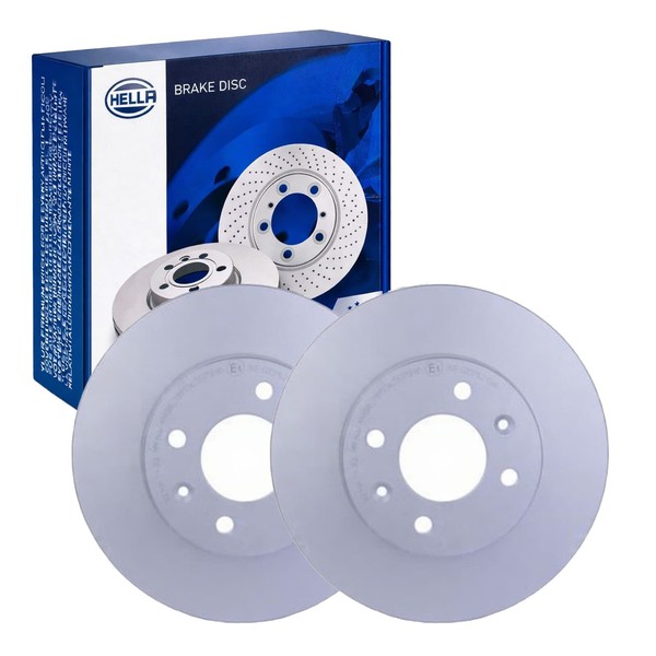 2X Hella Pagid Bremsscheiben Ø256Mm Vorne Passend FüR Hyundai Accent Kia Rio 553-image