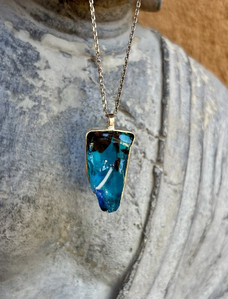 Colgante Cristal Andara Cielo Interior del Mt Shasta, elaborado con plata de Ley - Imagen 2 de 4