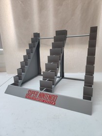 Nintendo SNES (Super Nintendo) 18 Cartridge Display Stand UV Printed Logo