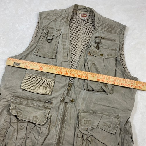 Vintage Banana Republic 80s Utility Vest Multi Pocket Fishing Hiking Outdoors XL - Picture 4 of 10