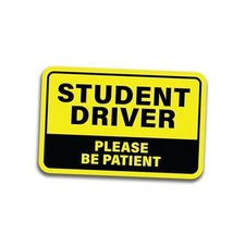 Student Driver Decal Sticker or - 3 Pack - Young Warning Caution Beware Magnet