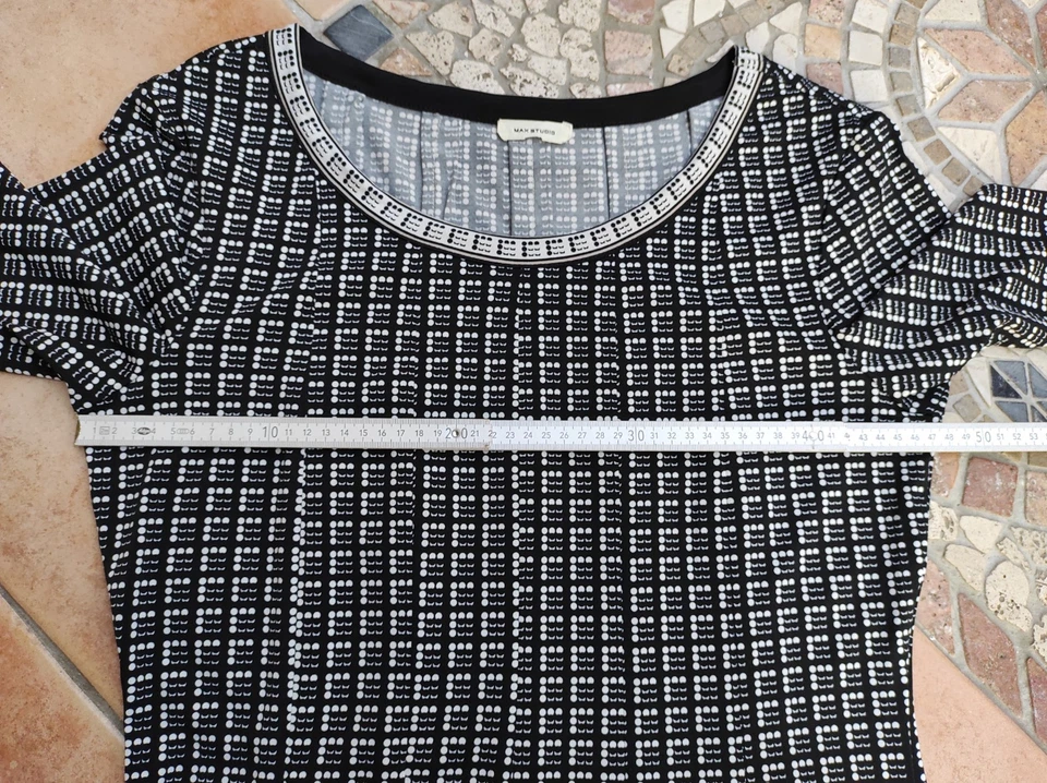 Max Studio Kleid Etuikleid Tunika Long Bluse Blusenkleid L  40 42 Polka Dot Top - Bild 2 von 4