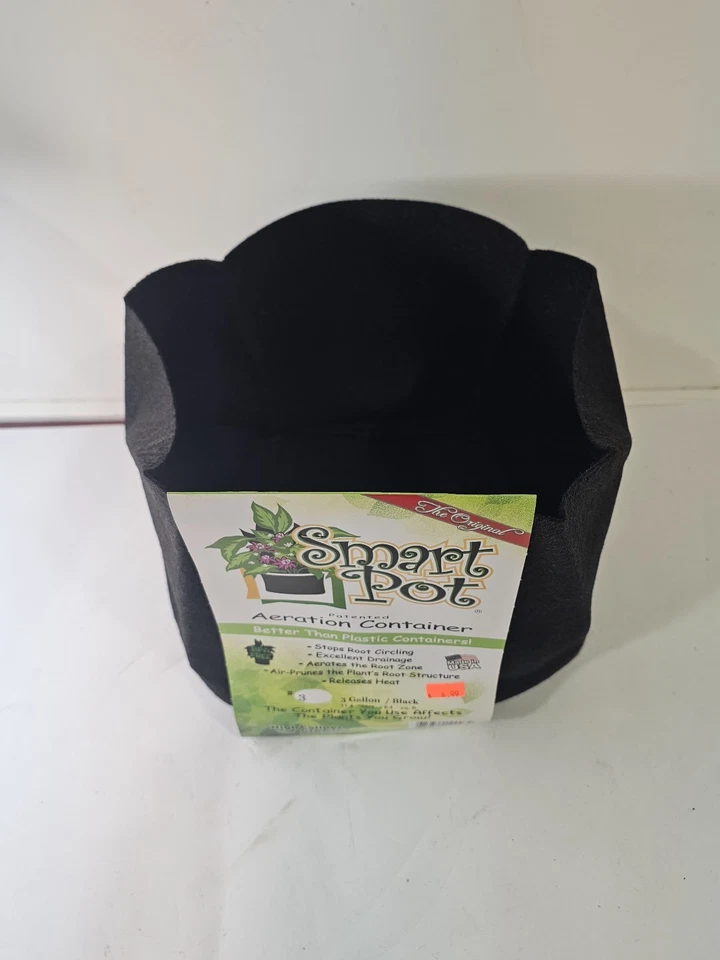 5 Pack - Smart Pots 3 GALLON Plant Aeration Pot Fabric Container - Image 3 of 4