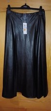 New and this season's size 10 lady's box pleat faux leather black M S skirt
