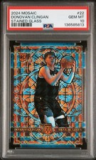2024 PANINI MOSAIC STAINED GLASS #22 DONOVAN CLINGAN PSA 10