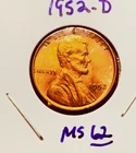 1952-D Lincoln Wheat Cent Penny GEM RED BU From an Original Bank Roll