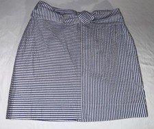 Vineyard Vines Striped Skirt Womens Size 2 Blue White Seersucker Preppy
