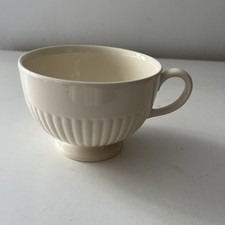 Wedgwood Of Etruria & Barlaston Edme Cream Ribbed Footed Cup Made In England 