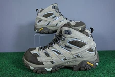 Merrell Moab 2 Mid Waterproof Hiking Shoes Womens Size 8.5 Gray Vibram J99782