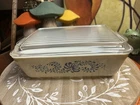 VTG PYREX HOMESTEAD # 503 REFRIGERATOR CASSEROLE DISH 1 1/2 QT w/LID