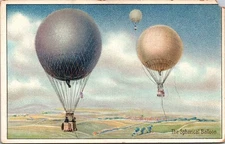 The Spherical Balloon – Raphael Tuck & Sons Aviation Series No. 406 – Postcard