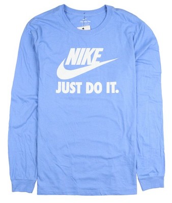 NIKE Sportswear Just Do It Logo Long Sleeve Shirt sz XL X-Large Blue Air Max
