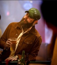 Post Malone Bearded Singer Rapper Dallas Hat Beer Bar Scene Photo Reprint