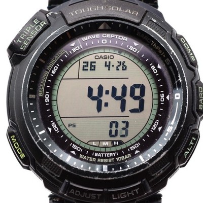Casio Pro Trek DAR World Series Solar Triple Sensor Watch Used