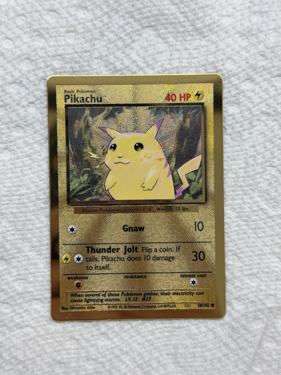 Pikachu Pokémon TCG Metal English Collectible Individual Card