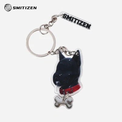 Smitizen Kunststoff Schlüsselanhänger-kurze Ohren Hund