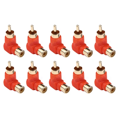 New RCA Right Angle Connector Plug Adapters Durable Replacement Accessories - Image 1 of 4