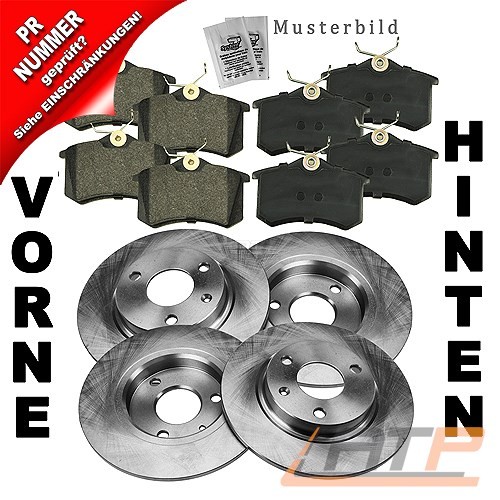 Bremsscheiben + BremsbelÄGe BremsklÖTze Vorne + Hinten FÜR Audi Tt 8N 8N3 8N9-image