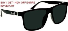 LOCS Black Sunglasses Authentic Gangster FLAT TOP Cholo Maddogger Shades