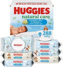 Huggies Natural Care Cucumber, Aloe and Vitamin E Baby Wipes, Hypoallergenic