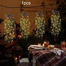 Solar Hanging Garden Light with Metal Hook Outdoor Decor