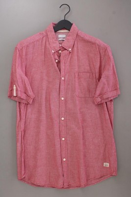   Esprit Kurzarmhemd Regular Hemd für Herren Gr. 54, XL gestreift rot  