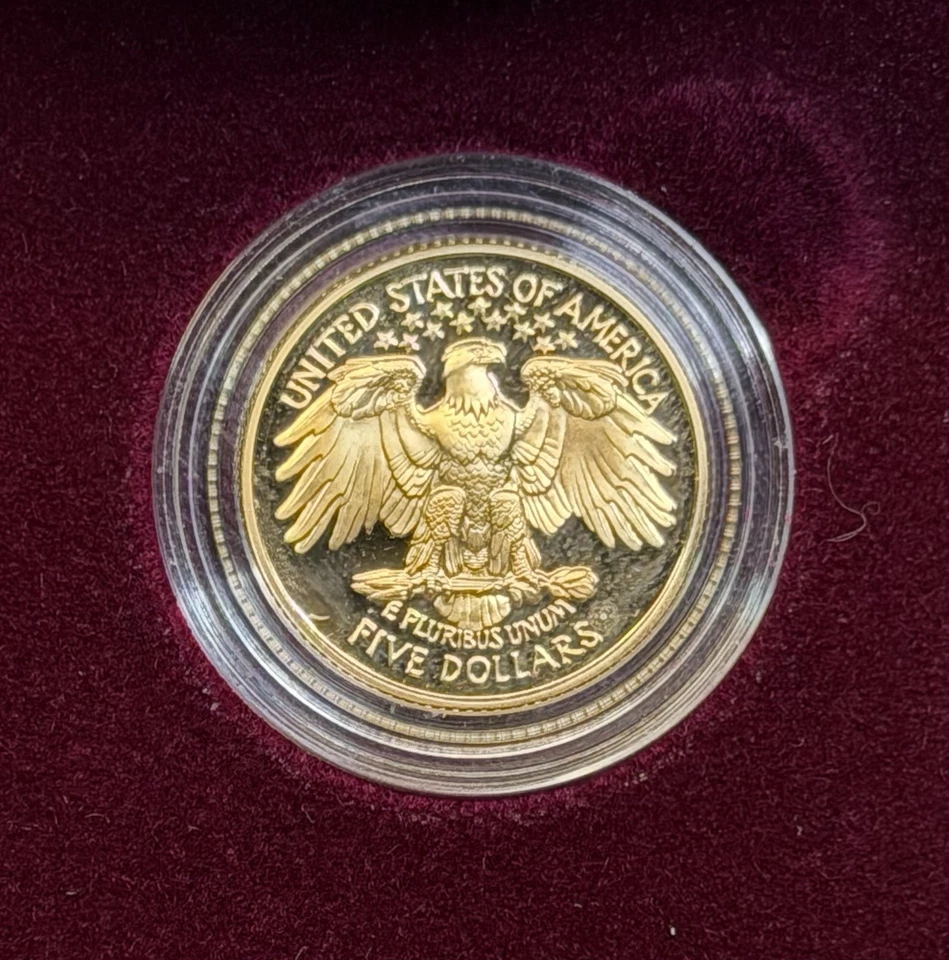 1999-W George Washington $5 Gold Proof Commemorative Coin w/ Box & COA - Image 3 of 4