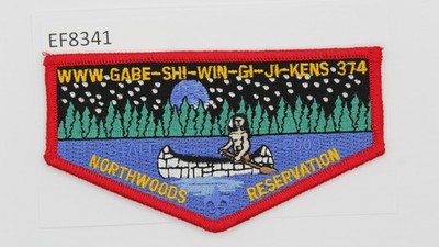 Boy Scout OA Flap Gabe-Shi-Win-Gi-Ji-Kens Lodge 374 2009 Northwoods Reservation