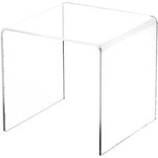 Plymor Clear Acrylic Square Display Riser, 5" H x 5" W x 5" D 1/8" thick 