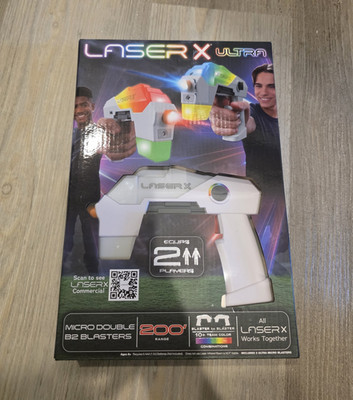 Laser X Ultra Micro Double B2 Blasters Laser Tag Set, 2 Players, 200' Range